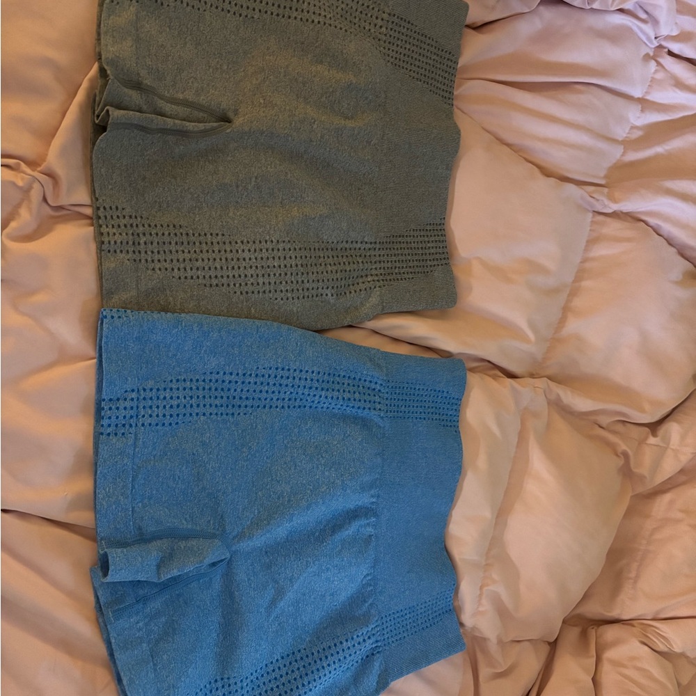 Amazon Women's Athletic Shorts Bundle - Gray and Blue